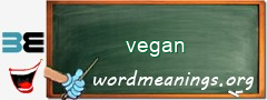 WordMeaning blackboard for vegan